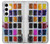 S3956 水彩パレットボックスグラフィック Watercolor Palette Box Graphic Samsung Galaxy S24 Plus バックケース、フリップケース・カバー