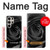 S1598 黒バラ Black Rose Samsung Galaxy S24 Ultra バックケース、フリップケース・カバー