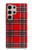 S2374 タータンレッドパターン Tartan Red Pattern Samsung Galaxy S24 Ultra バックケース、フリップケース・カバー