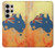 S2494 オーストラリア国旗地図ロックテクスチャ Australia Flag Map Rock Texture Samsung Galaxy S24 Ultra バックケース、フリップケース・カバー