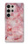 S2843 ピンクマーブル Pink Marble Texture Samsung Galaxy S24 Ultra バックケース、フリップケース・カバー