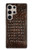 S2850 アリゲータースキングラフィック Brown Skin Alligator Graphic Printed Samsung Galaxy S24 Ultra バックケース、フリップケース・カバー