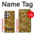 S3388 ゴールドラメグラフィックプリント Gold Glitter Graphic Print Samsung Galaxy S24 Ultra バックケース、フリップケース・カバー