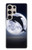 S3510 ドルフィン Dolphin Moon Night Samsung Galaxy S24 Ultra バックケース、フリップケース・カバー