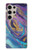 S3676 カラフルな抽象的な大理石の石 Colorful Abstract Marble Stone Samsung Galaxy S24 Ultra バックケース、フリップケース・カバー