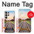 S3866 鉄道直線線路 Railway Straight Train Track Samsung Galaxy S24 Ultra バックケース、フリップケース・カバー