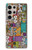 S3879 レトロな音楽の落書き Retro Music Doodle Samsung Galaxy S24 Ultra バックケース、フリップケース・カバー