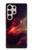 S3897 赤い星雲の宇宙 Red Nebula Space Samsung Galaxy S24 Ultra バックケース、フリップケース・カバー