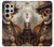 S3949 スチームパンクなスカルの喫煙 Steampunk Skull Smoking Samsung Galaxy S24 Ultra バックケース、フリップケース・カバー