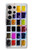 S3956 水彩パレットボックスグラフィック Watercolor Palette Box Graphic Samsung Galaxy S24 Ultra バックケース、フリップケース・カバー