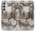S1681 スチームパンク 図面 Steampunk Drawing Samsung Galaxy A55 5G バックケース、フリップケース・カバー