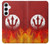 S2803 火災レッドデビル槍シンボル Fire Red Devil Spear Symbol Samsung Galaxy A55 5G バックケース、フリップケース・カバー