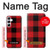 S2931 レッドバッファローチェック柄 Red Buffalo Check Pattern Samsung Galaxy A55 5G バックケース、フリップケース・カバー
