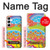 S3407 ヒッピーアート Hippie Art Samsung Galaxy A55 5G バックケース、フリップケース・カバー