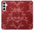 S3817 赤い花の桜のパターン Red Floral Cherry blossom Pattern Samsung Galaxy A55 5G バックケース、フリップケース・カバー