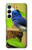 S3839 幸福の青い 鳥青い鳥 Bluebird of Happiness Blue Bird Samsung Galaxy A55 5G バックケース、フリップケース・カバー