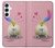 S3923 猫のお尻の虹のしっぽ Cat Bottom Rainbow Tail Samsung Galaxy A55 5G バックケース、フリップケース・カバー