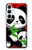 S3929 竹を食べるかわいいパンダ Cute Panda Eating Bamboo Samsung Galaxy A55 5G バックケース、フリップケース・カバー