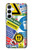 S3960 安全標識ステッカー コラージュ Safety Signs Sticker Collage Samsung Galaxy A55 5G バックケース、フリップケース・カバー