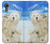 S3794 北極シロクマはシールに恋するペイント Arctic Polar Bear and Seal Paint Samsung Galaxy Xcover7 バックケース、フリップケース・カバー