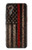 S3804 消防士メタルレッドラインフラググラフィック Fire Fighter Metal Red Line Flag Graphic Samsung Galaxy Xcover7 バックケース、フリップケース・カバー
