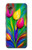 S3926 カラフルなチューリップの油絵 Colorful Tulip Oil Painting Samsung Galaxy Xcover7 バックケース、フリップケース・カバー