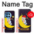 S2849 かわいいスリーピーフクロウ Cute Sleepy Owl Moon Night OnePlus 12R バックケース、フリップケース・カバー