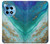 S3920 抽象的なオーシャンブルー色混合エメラルド Abstract Ocean Blue Color Mixed Emerald OnePlus 12R バックケース、フリップケース・カバー