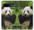 S1073 パンダは食べるのが楽しみ Panda Enjoy Eating Google Pixel 8a バックケース、フリップケース・カバー