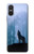 S0935 森の中の野生オオカミのハウリング Wolf Howling in Forest Sony Xperia 10 VI バックケース、フリップケース・カバー