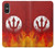S2803 火災レッドデビル槍シンボル Fire Red Devil Spear Symbol Sony Xperia 10 VI バックケース、フリップケース・カバー