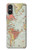 S3418 ヴィンテージの世界地図 Vintage World Map Sony Xperia 10 VI バックケース、フリップケース・カバー