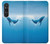 S0843 シロナガスクジラ Blue Whale Sony Xperia 1 VI バックケース、フリップケース・カバー