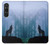 S0935 森の中の野生オオカミのハウリング Wolf Howling in Forest Sony Xperia 1 VI バックケース、フリップケース・カバー