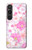 S3036 ピンクフラワーフローラ Pink Sweet Flower Flora Sony Xperia 1 VI バックケース、フリップケース・カバー