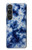 S3439 インディゴタイダイ Fabric Indigo Tie Dye Sony Xperia 1 VI バックケース、フリップケース・カバー