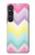 S3514 虹色ジグザグ Rainbow Zigzag Sony Xperia 1 VI バックケース、フリップケース・カバー