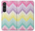 S3514 虹色ジグザグ Rainbow Zigzag Sony Xperia 1 VI バックケース、フリップケース・カバー