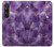 S3713 パープルクォーツアメジストグラフィックプリント Purple Quartz Amethyst Graphic Printed Sony Xperia 1 VI バックケース、フリップケース・カバー