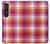 S3941 LGBT レズビアン プライド フラグ チェック柄 LGBT Lesbian Pride Flag Plaid Sony Xperia 1 VI バックケース、フリップケース・カバー