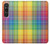 S3942 LGBTQ レインボーチェック柄タータンチェック LGBTQ Rainbow Plaid Tartan Sony Xperia 1 VI バックケース、フリップケース・カバー