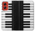 S3078 黒と白のピアノキーボード Black and White Piano Keyboard Motorola Moto G Stylus 5G (2024) バックケース、フリップケース・カバー