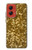 S3388 ゴールドラメグラフィックプリント Gold Glitter Graphic Print Motorola Moto G Stylus 5G (2024) バックケース、フリップケース・カバー