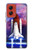 S3913 カラフルな星雲スペースシャトル Colorful Nebula Space Shuttle Motorola Moto G Stylus 5G (2024) バックケース、フリップケース・カバー