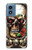 S0753 スカル 翼 バラ パンク Skull Wing Rose Punk Motorola Moto G Play 4G (2024) バックケース、フリップケース・カバー