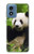 S1073 パンダは食べるのが楽しみ Panda Enjoy Eating Motorola Moto G Play 4G (2024) バックケース、フリップケース・カバー