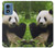 S1073 パンダは食べるのが楽しみ Panda Enjoy Eating Motorola Moto G Play 4G (2024) バックケース、フリップケース・カバー