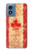 S1603 カナダの国旗ヴィンテージ Canada Flag Old Vintage Motorola Moto G Play 4G (2024) バックケース、フリップケース・カバー