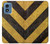 S2231 黄色と黒のラインハザードストライプ Yellow and Black Line Hazard Striped Motorola Moto G Play 4G (2024) バックケース、フリップケース・カバー
