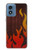 S2988 火災ラリー車のタイヤ Rally Car Tire Fire Motorola Moto G Play 4G (2024) バックケース、フリップケース・カバー